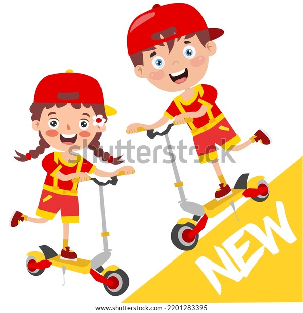 Child rides a bike bicycle scooter velo enjoy skate\
skateboard kids car\
cars