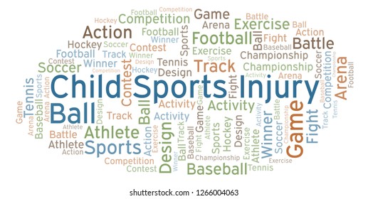 Child Sports Injury Word Cloud.