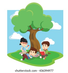 17,627 Children Reading Tree Images, Stock Photos & Vectors | Shutterstock