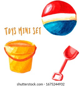 Children Beach Toys Mini Set Watercolor Art Ball