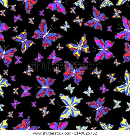 Royalty Free Stock Illustration Of Children Butterfly Seamless