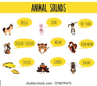 Animals And Their Sounds Chart