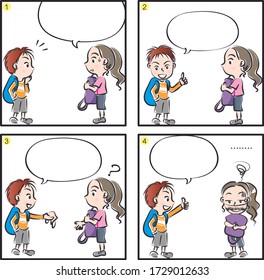 129 Children Four Grid Comic Images, Stock Photos & Vectors | Shutterstock