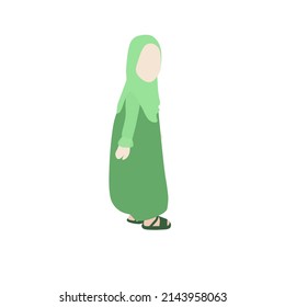 Children Girl Cute Green Colorcute Little Stock Illustration 2143958063 ...