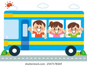 Children going out on the bus - Powered by Shutterstock