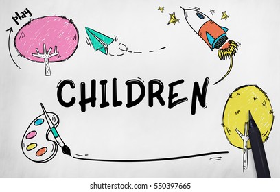 Children Imagination Learning Icon Concept