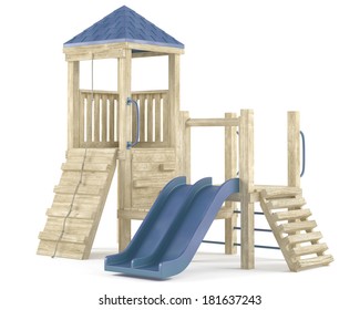 Children Kid 3d Playground Isolated.