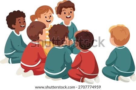 Children Sitting in a Circle