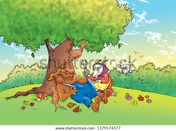 Childrens Fairy Tale Stock Illustration 1379574377