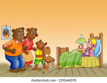 Children's Fairy Tales Goldilocks And The Three Bears