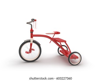 Children's tricycle
3D illustration (3D rendering)