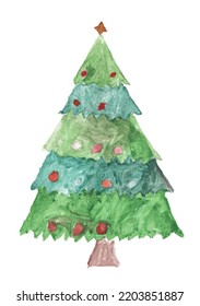 Child's Drawing Of A Christmas Tree