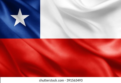 Chile flag of silk 