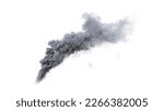 chimney smoke on white background. heavy factory smoke. pollution smoke. 3d illustration 