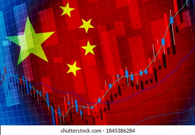 China Economy Global Market Background Design Stock Illustration ...