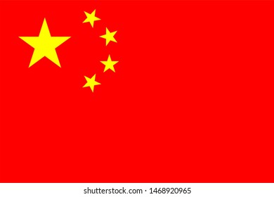 China Flag With Beijing As Capital