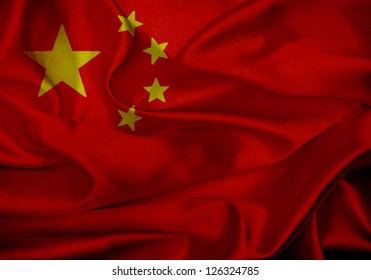 China Grunge Waving Flag