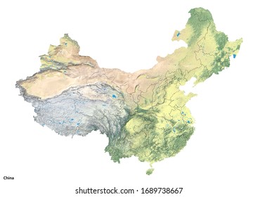 China Map Geography 3d Illustration Stock Illustration 1689738667