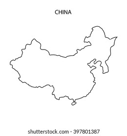 China Map Outline Stock Illustration 397801387 | Shutterstock