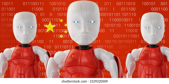 Chinese Artificial Intelligence Robots Modern Machines Stock ...