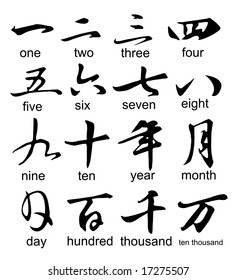 Jappanese Chinese Ideograms Stock Vector (Royalty Free) 5439718 ...