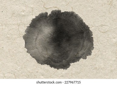 Chinese Ink On Simple Rice Paper Texture Background