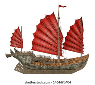 Chinese Junk Ship Isolated On White Background
Computer Generated 3D Illustration