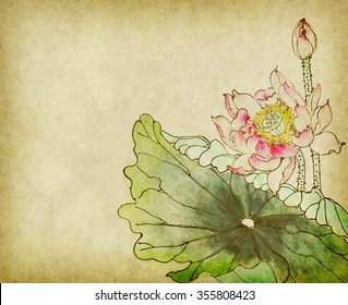 Chinese Painting Of A Lotus