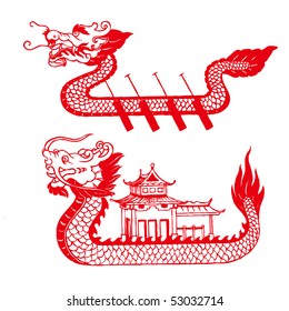 Chinese Paper Cutting - Dragon Boat