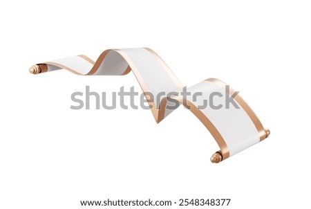 Chinese style empty scroll, Chinese style background, Chinese style element, 3d rendering. 3d illustration.
