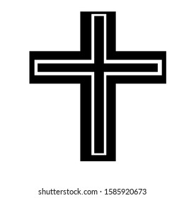 Chirstian Cross Symbol White Background Stock Illustration 1585920673 ...