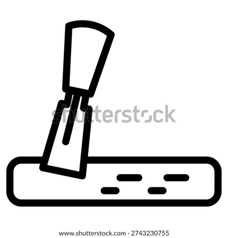 Chisel Construction Industry Line Icon