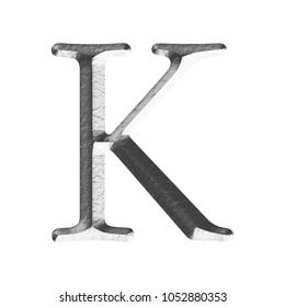 Chiseled Rock Stone Letter K Uppercase Stock Illustration 1052880353 ...