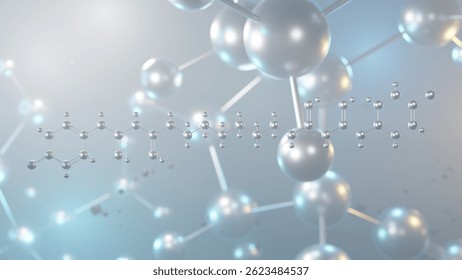 chlorhexidine molecular structure, 3d model molecule, antiseptic structural chemical formula view from a microscope