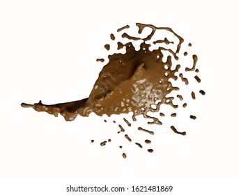 Chocolate Burst On White Background 3d Stock Illustration 1621481869 ...