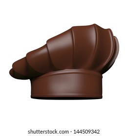 Chocolate Chef Hat - Isolated On White Background