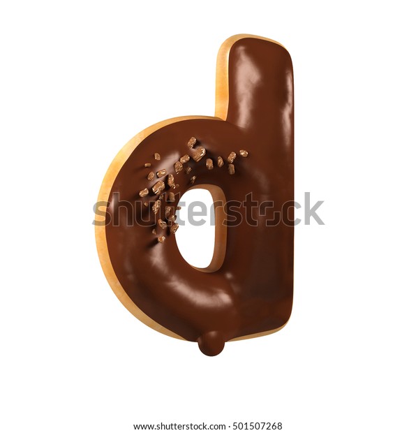 Chocolate Donut Font Concept Delicious Letter Stock Illustration ...