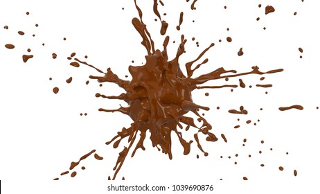 Chocolate Explosion. 3d Rendering