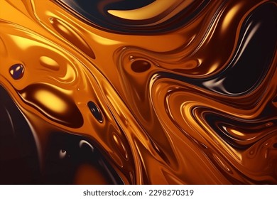 Chocolate fluid 3d render background, creative chocolate day background, dynamic fluid splash