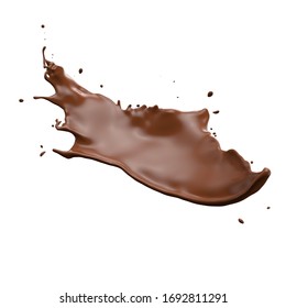 Chocolate Milk Splash 3d Realistic