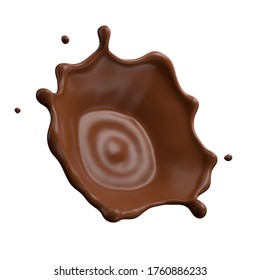 Chocolate Milk Splash 3d Realistic