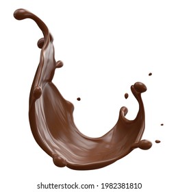 Chocolate Milk Splash 3d Realistic