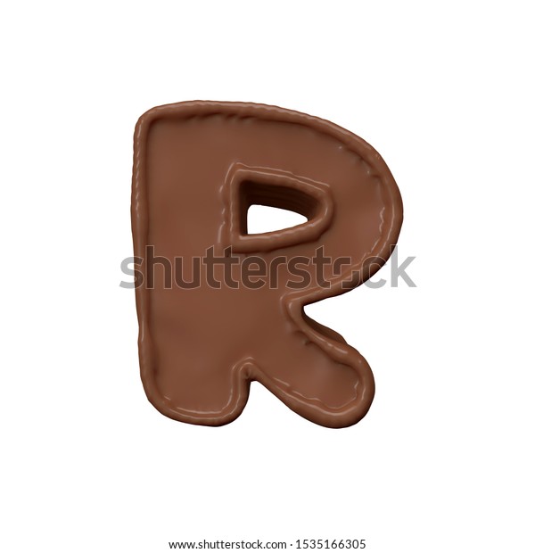 Chocolate R Letter Alphabet New Style Stock Illustration 1535166305