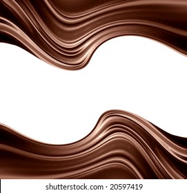 Chocolate Swirl On A Solid White Background