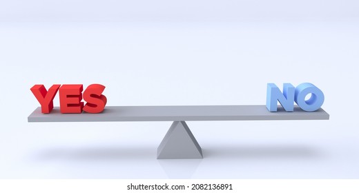 Choice Option Yes No Scales Choice Stock Illustration 2082136891