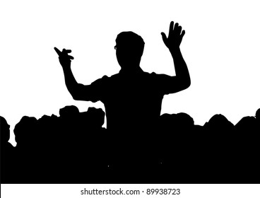 A Choir With Conductor, Silhouette