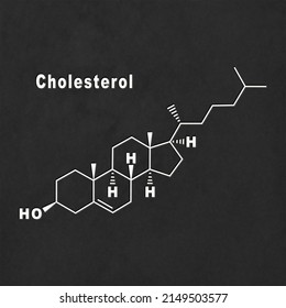 Cholesterol Hormone Structural Chemical Formula White Stock ...