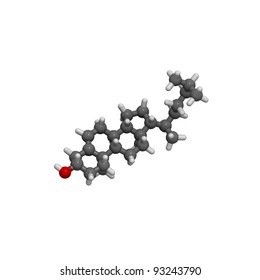 Cholesterol Molecule, Chemical Structure