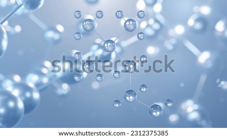 choline molecular structure 3d, flat model, vitamin b4, structural chemical formula view from a microscope