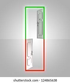 choose pathway between right and bad solution illustration